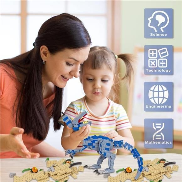 Dinosaur Toys Compatible with Lego, 649PCS Velociraptor Building‎  6-10 Boys, - Picture 6 of 7
